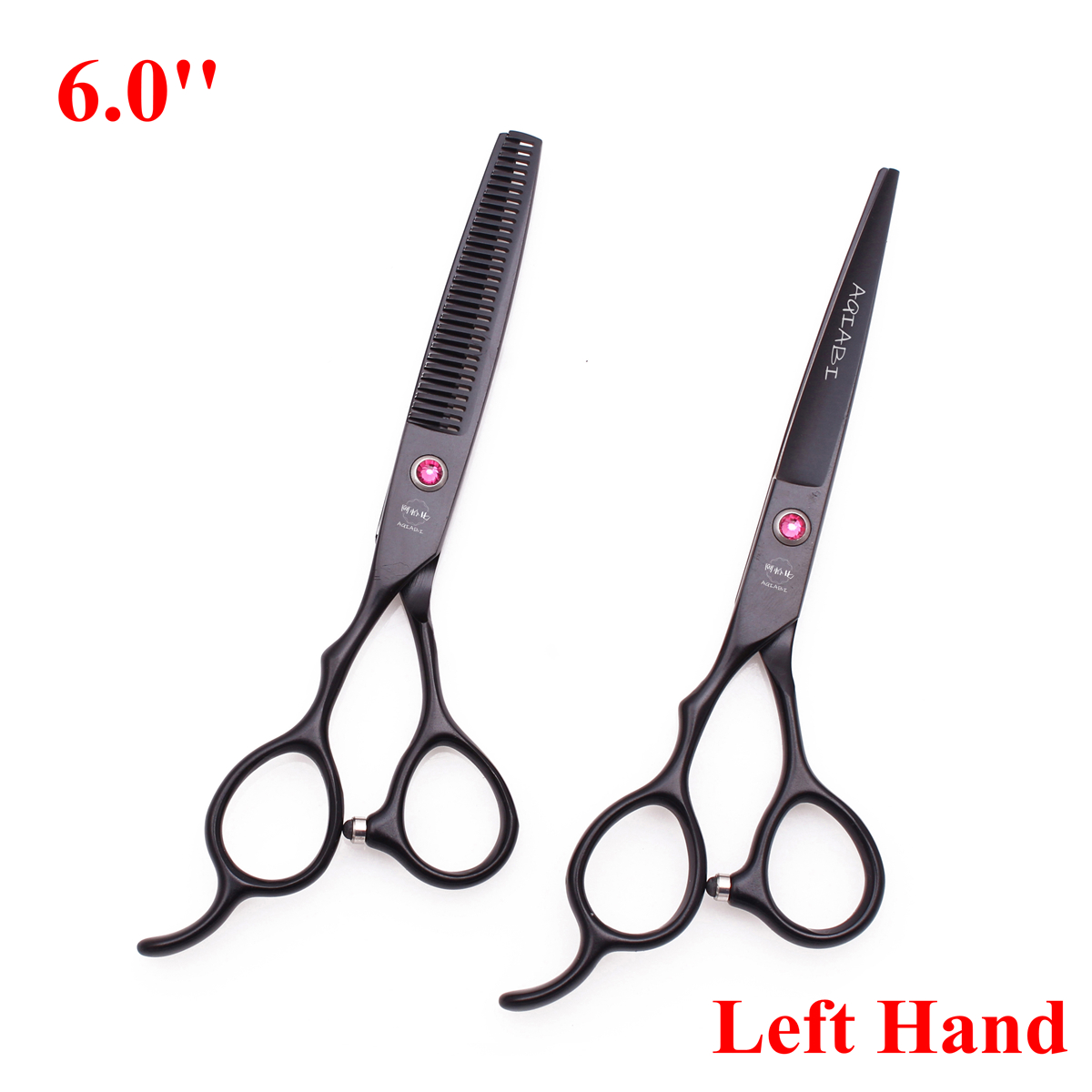 Ciseaux de coiffure professionnels pour cheveux, 6.0 pouces, main gauche, ciseaux de coupe, Salon de coiffure, maison, japon, acier, directe, A8001: green