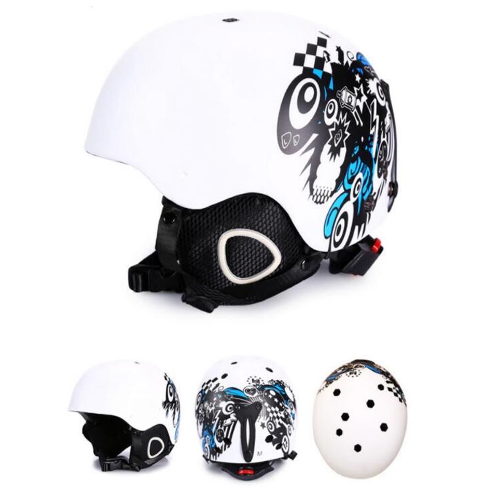 Geïntegreerde Molding Ski Helm Veiligheid Warm Snowboard Helm Ski Beschermende Gear Apparatuur voor Volwassen: White rock / L number