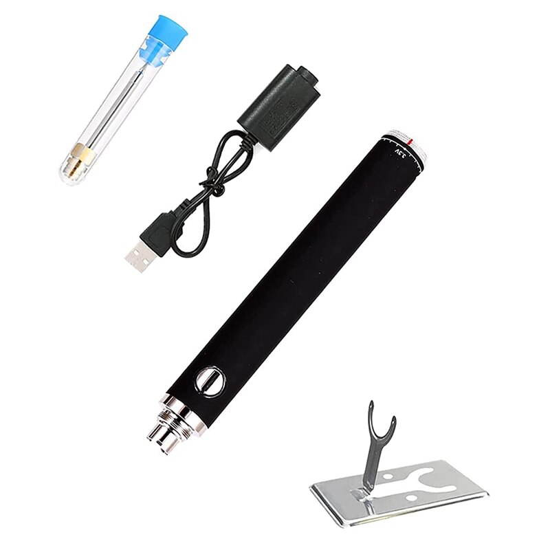 Wireless Charging Welding Tool, USB Safe Welding Repair Tool,Adjustable Temperature, Wireless Charging,For Both Home: black