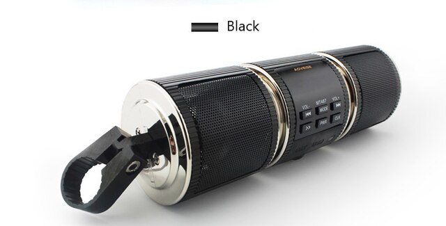 Bluetooth Motorcycle Stereo Subwoofer Sound system Waterproof IP4: Black