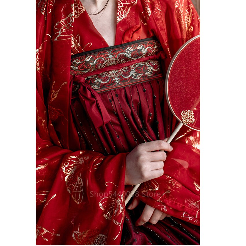 Disfraz chino antiguo Hada Cosplay Hanfu Dinastía Tang rojo boda folclórico tradicional china vestido para mujer ropa de Año