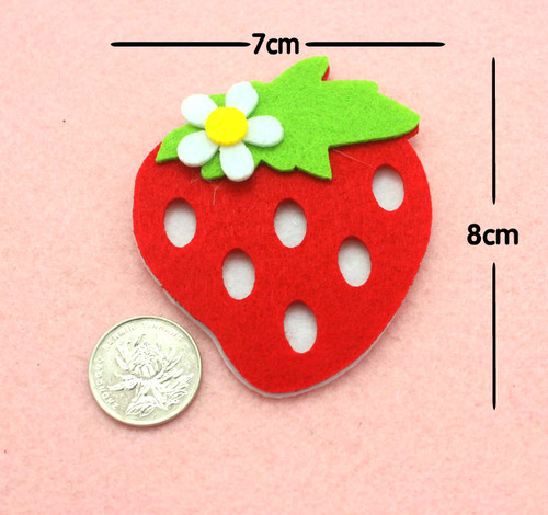 3pcs Furit Mixed Felt Craft Non Woven Patch Applique DIY Felt Pad Kindergarten Decoration Wall Sticker: Light Grey