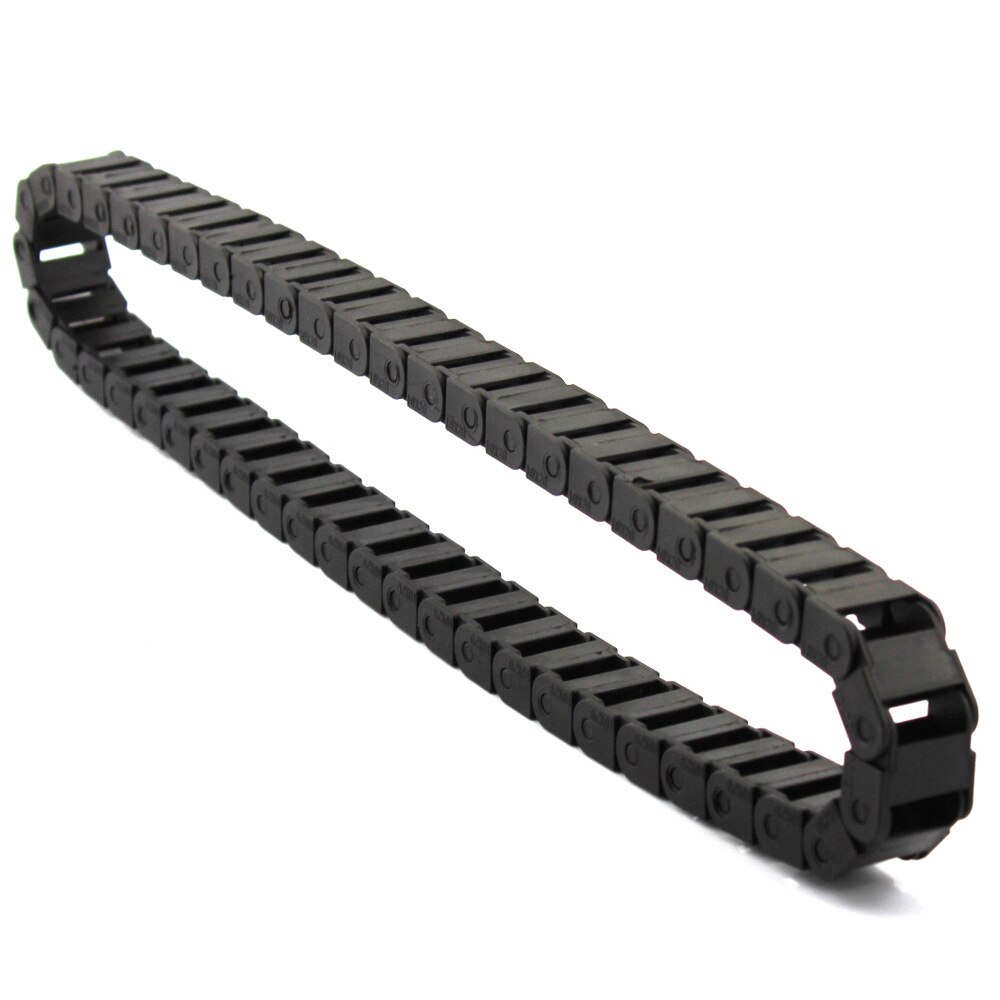 Cadena de arrastre de plástico negro, 10x20mm, portador de Cable, enrutador, molino, herramienta de máquina de remolque