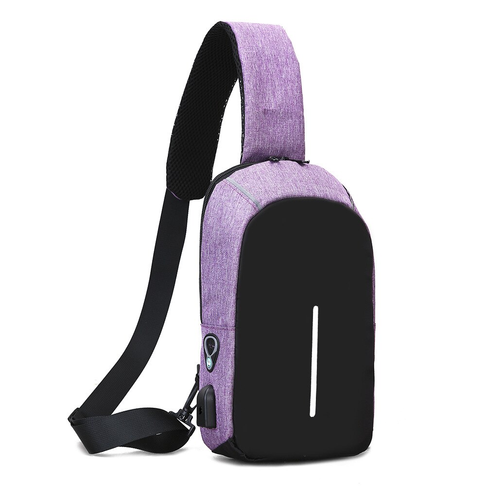 Men's Bags Outdoor Leisure Chest Package SUB The Headset Jack A Small Bag Men's Chest Package: Purple