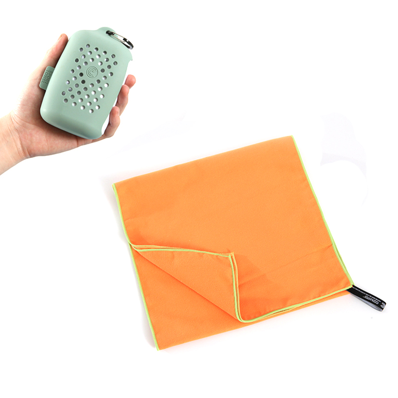 Portable Quick Dry Travel Towel Silicone Bag Absorbent Mini Compression Towel Outdoor Running Yoga Fitness Sport Cool Towel: Orange