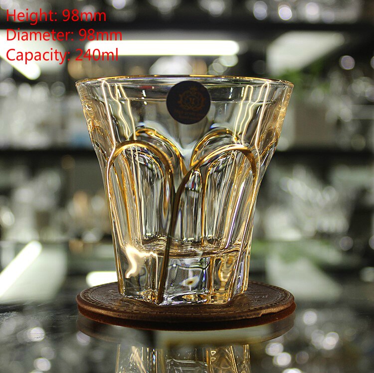 Tjekkisk boutique spor guld whisky glas krystal vin kop cann drikkeglas vaso gafas verre tjekkiske chivas vasos de cristal: Nr. . 18