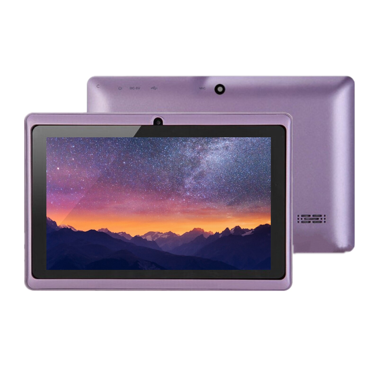 7 Inch Q8 Tablet Android Quad-core Processor 8G WiFi Version Dual Camera Entertainment Machine for Children Students Adults: Purple