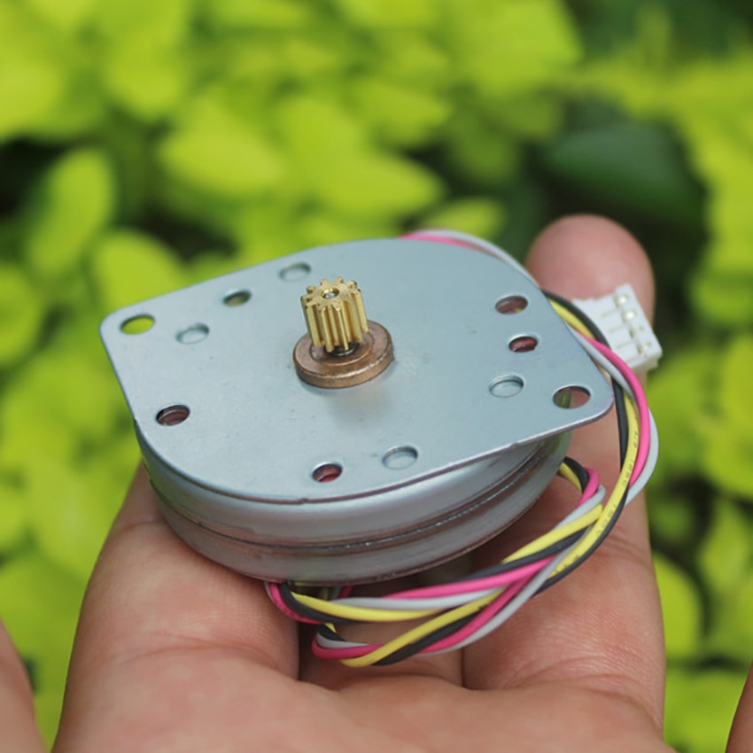 DC 12V Ultra-dünne Stepper Motor- 2-Phase 4-draht 3,6 Grad Mini Schrittmotor 10 zähne 0,5 Modul Getriebe Stepper Motor- Zubehör