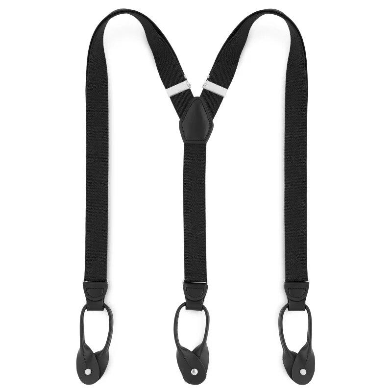 Slimmade 2.5cm kalsonger knappklämmor hängslen casual remmar y-rygg form herrbyxor suspensorio
