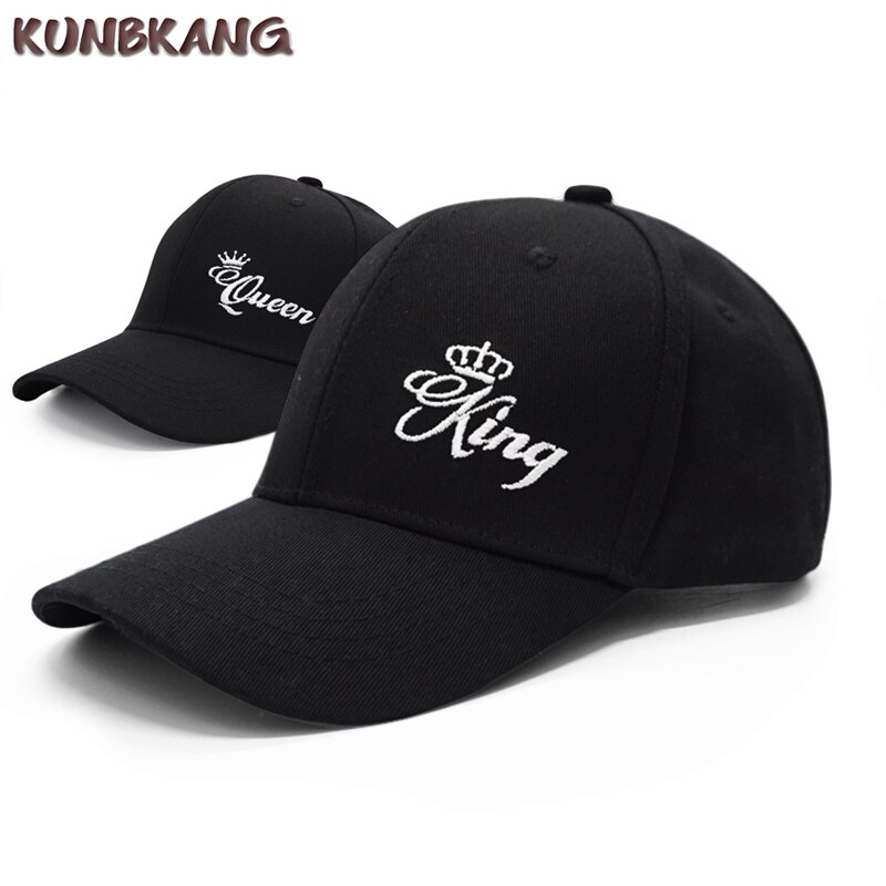 Koning Koningin Baseball Cap Borduren Brief Hip Hop Hoed Pet Mannen Vrouwen Vader Bone Zomer Paar Lover Casual Snapback caps