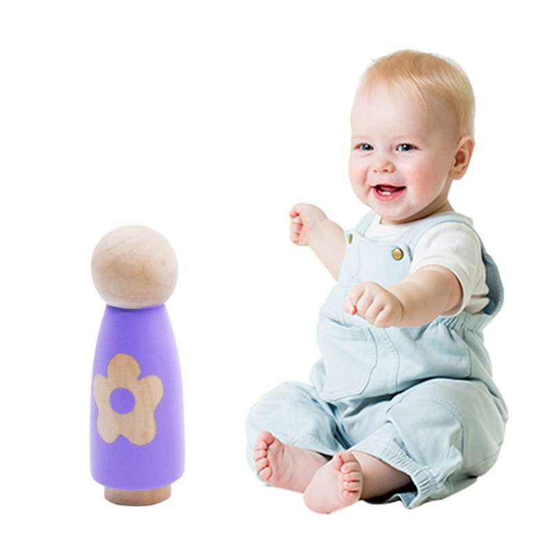 1 set bemalte holzpuppen, beliebtes zakka-puppen-dekorationsset für zuhause, foto-requisiten, tischdekoration