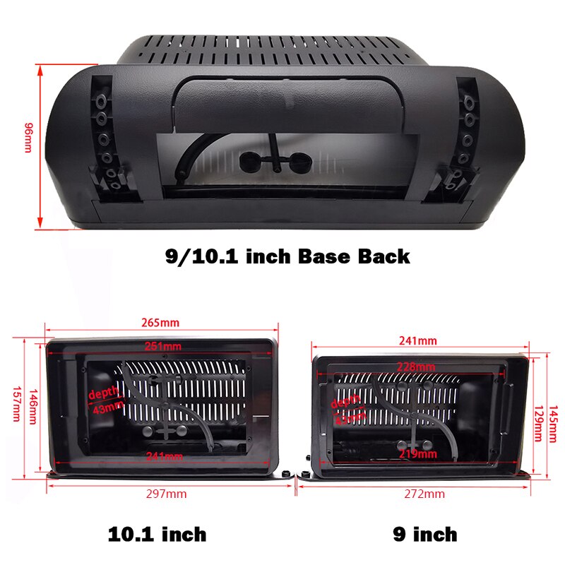 9 "10.1" Double 2 Din Universele Auto Radio Stereo Fascia Voor Oude Auto Vrachtwagen Camper Dash Dashboard Frame panel Trim Kit Bezel