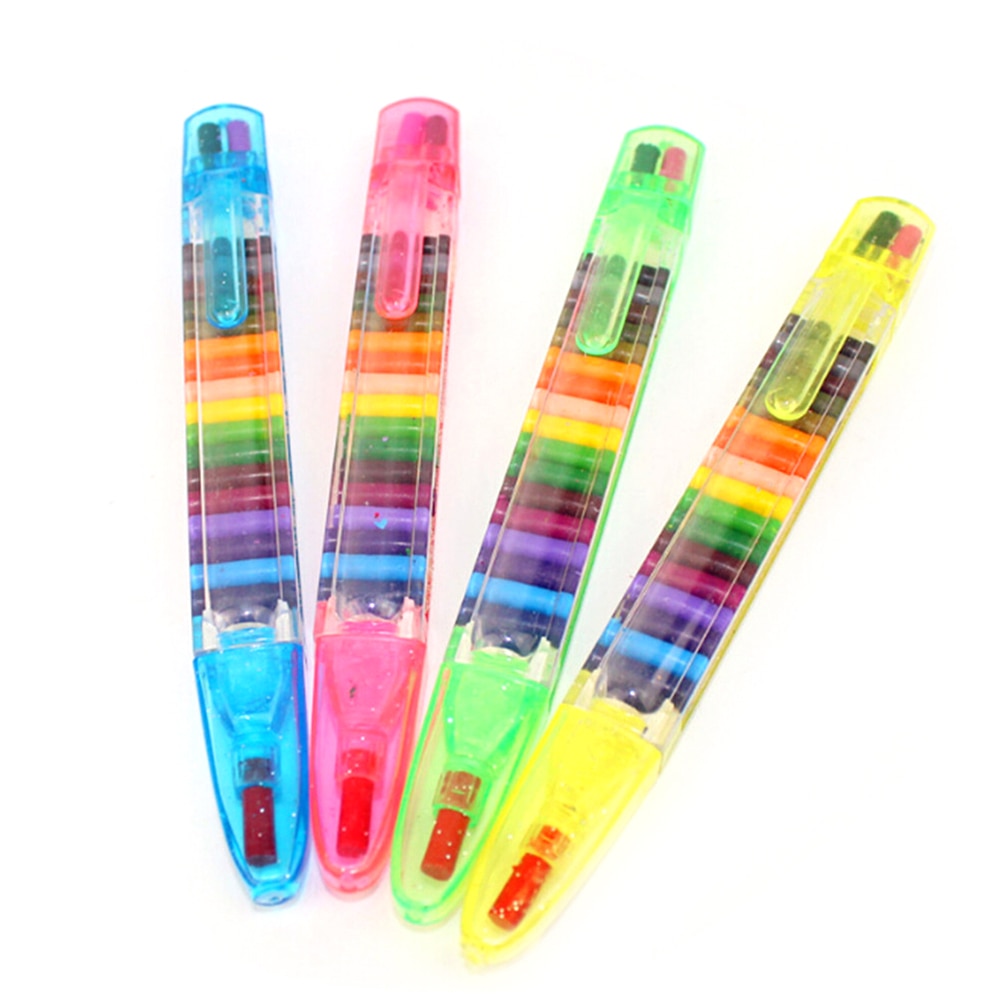 2 Stks/partij Kids Tekening Afdrukken Speelgoed Kinderen Krijt Multicolor Giftig Wasbaar Veiligheid Caryon Pen 20 Kleuren