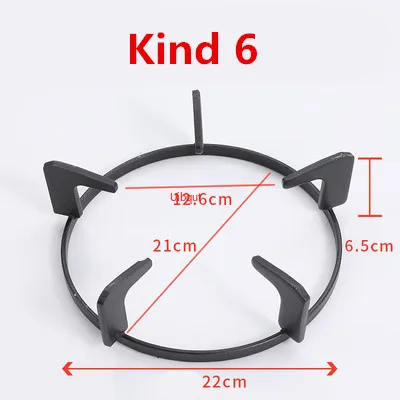 Soporte de hierro fundido para ollas y sartenes, estante para quemador, estufa de Gas, herramientas de cocina, accesorios de utensilios de cocina, protector de estufa: naranja