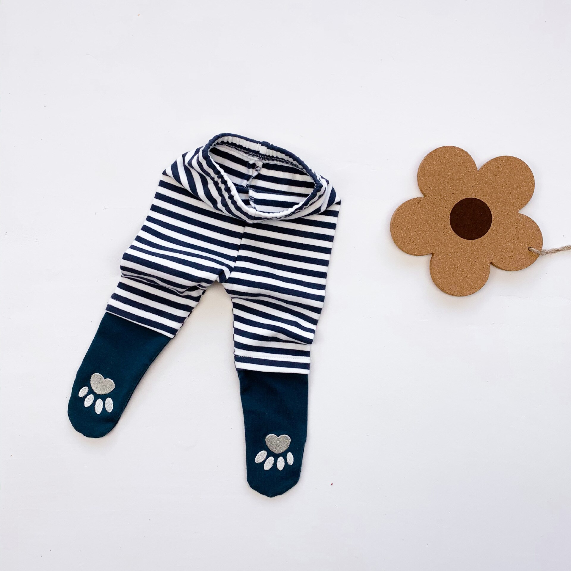 Baby Boy Pantyhose Girls Tight Cartoon Paw Printing Baby Tights For Girls Cotton Floor Stockings For Toddlers: k80074blue / 9M