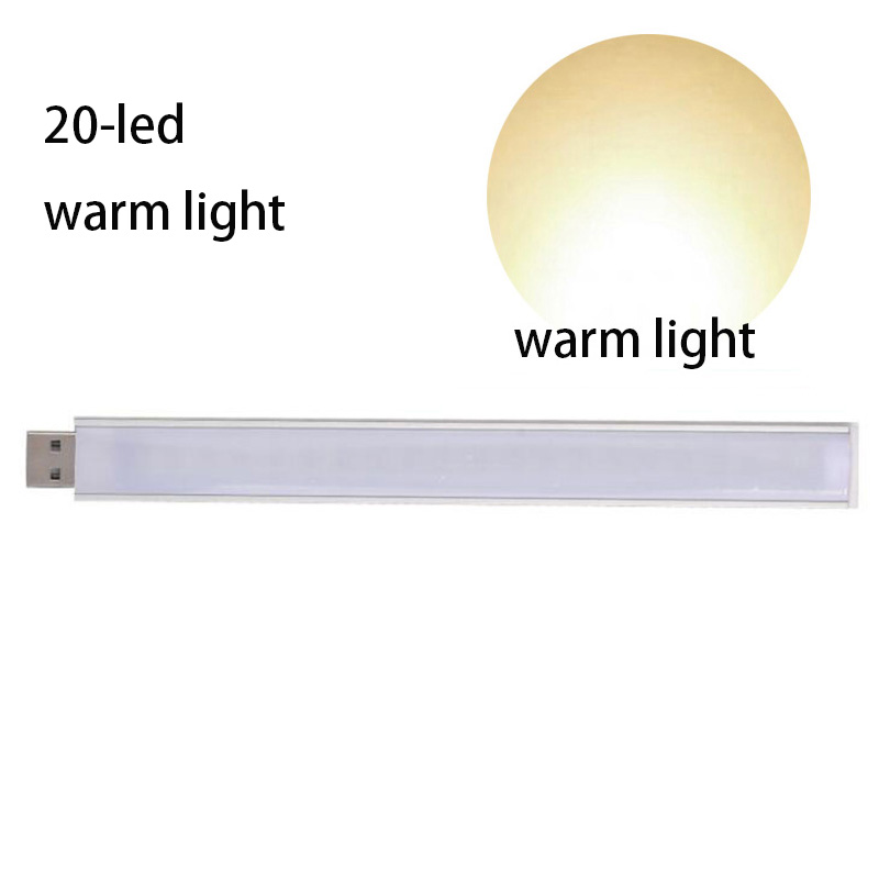 Mini lámpara LED USB de 5V, linterna de lectura de libros, iluminación de luz nocturna para banco de energía, iluminación para ordenador, portátil, PC y portátil: Gris