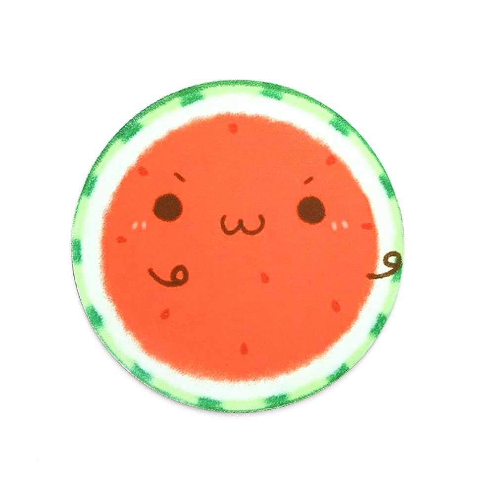 Creatice Cartoon Siliconen Muismat Deask Mat Circulaire Muismat Kantoor Scholieren Met Aarde Maan Watermeloen: watermelon