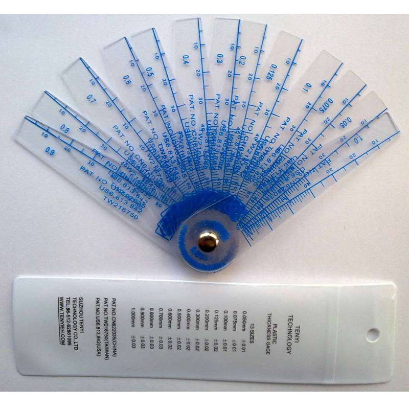 26 Blades Feeler Gauges Metric Measurement 0.02 to 4mm Thickness Gap Metric Filler Feeler Gauge Plastic Measuring Tools