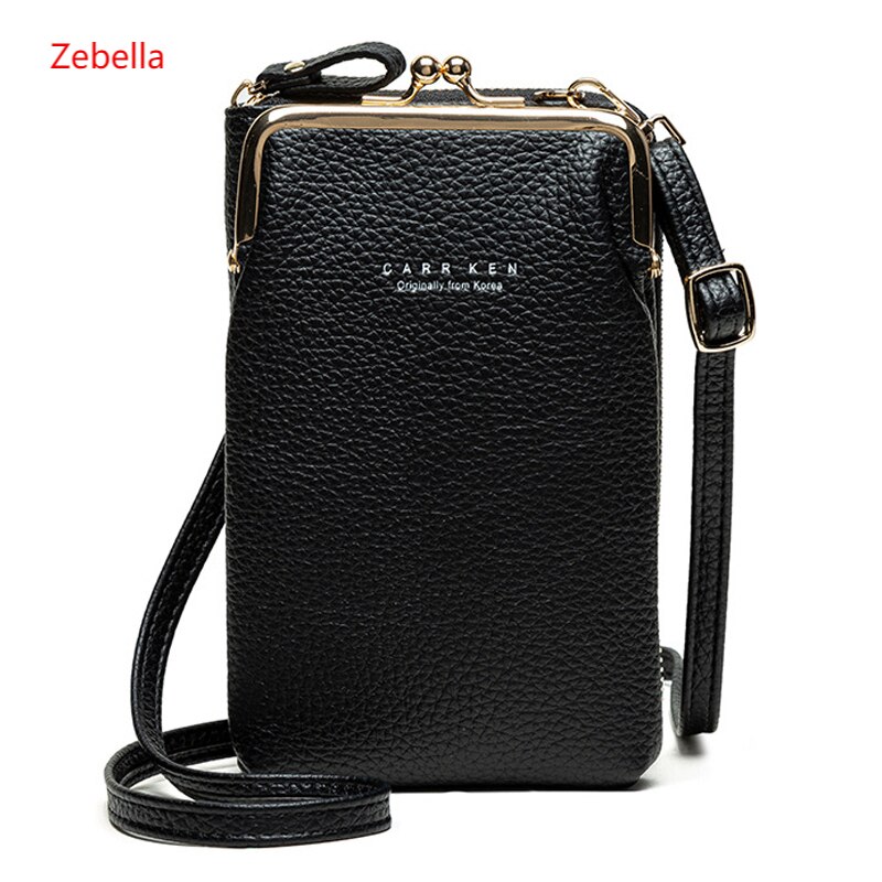 Zebella Telefon Tasche PU Leder Reise Tragbare Schulter Tasche Damen Geldbörsen Luxus Umhängetasche Umhängetasche