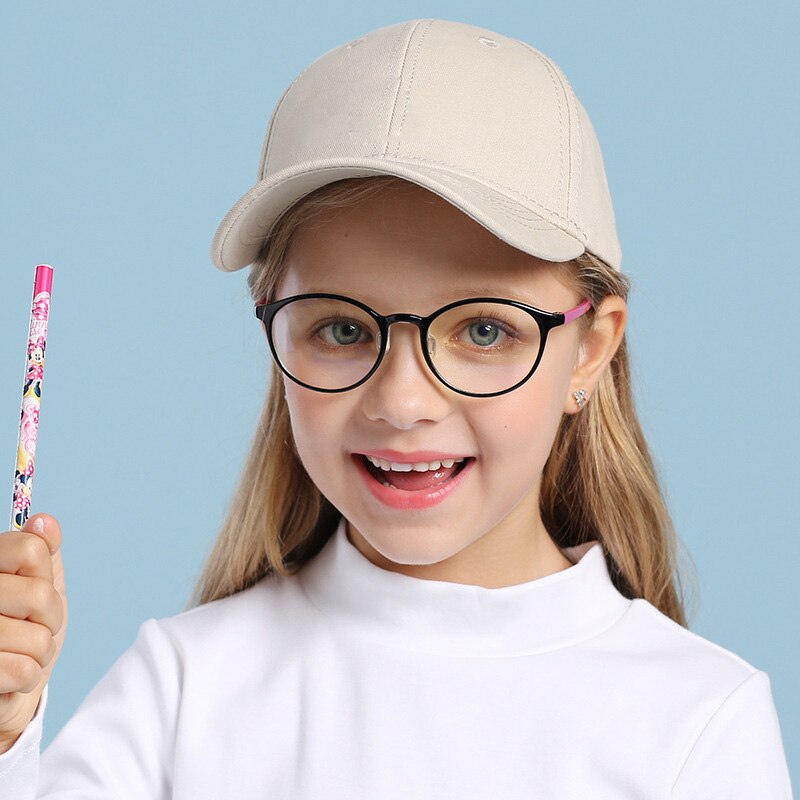 Ahora anti-blå lys børnebriller til børn blød ramme gennemsigtig dreng pige eyeglasse beskyttelsesbriller almindelige silikone briller