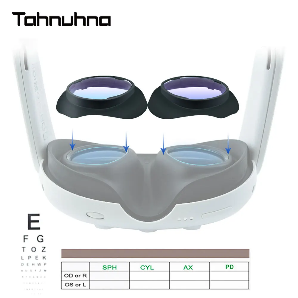 Lentes graduadas VR para Quest 3, lentes para miopía, gafas antiradiación y antiazules, montura de gafas para accesorios Meta Quest 3
