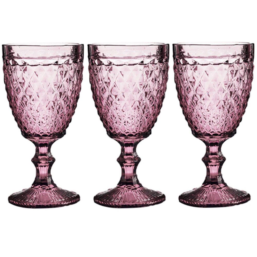 Portsble wine glass drinking glasses 3pcs / lot wedding party wine cup glassware water glasses for drinking christmas 300ml 10oz: 3 pcs set style 15