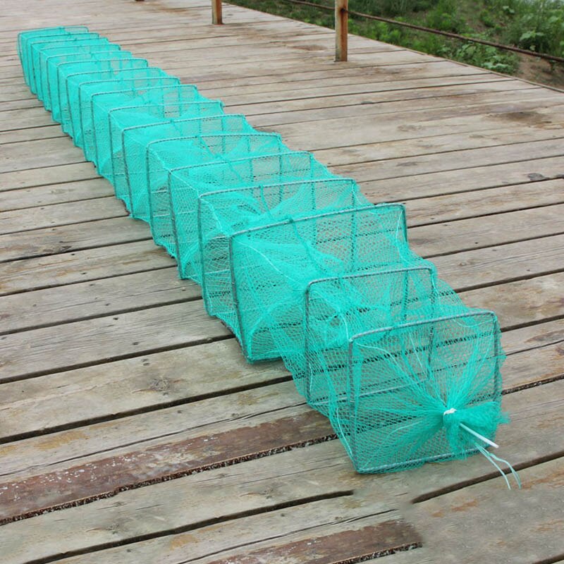 Shrimp Cage Fishing Net Catcher Trap Foldable Portable For Crab Crayfish Lobster DX88