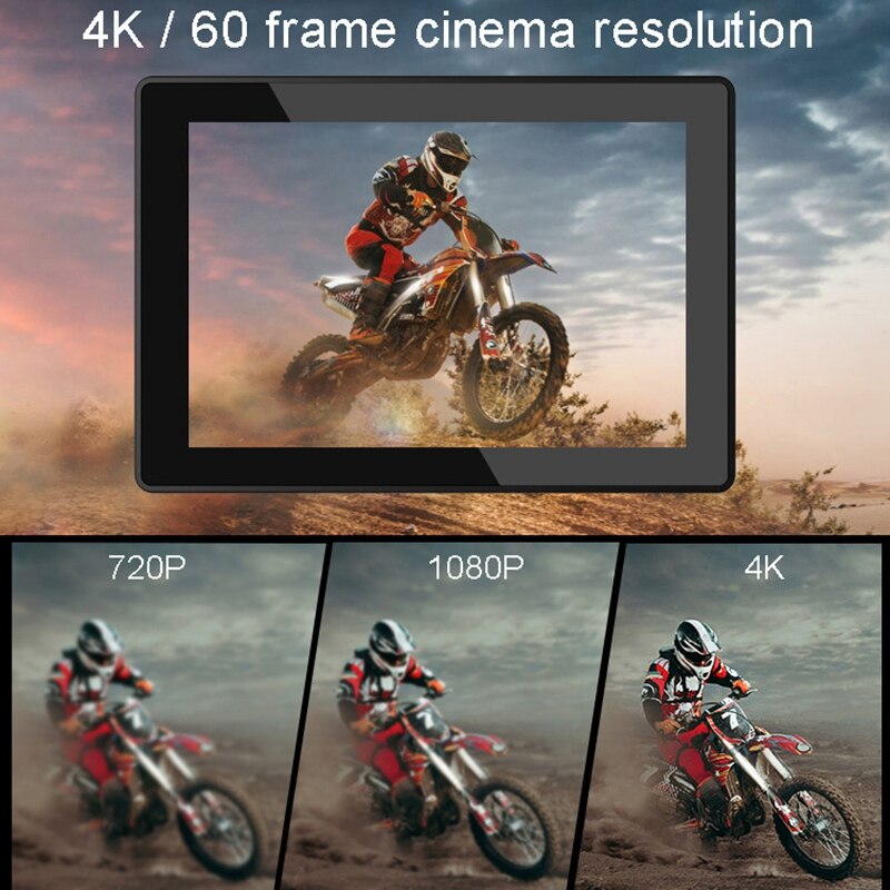 Action Camera Ultra HD 4K 2.0 inch LCD 30M Underwater Waterproof Helmet Camera Sport Camera with Mounts and Accessories