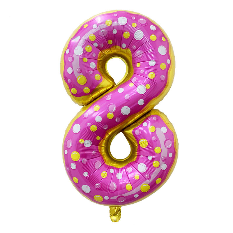 32 Inch Doughnut Number Balloons Digit Helium Balloon Birthday Party Wedding Anniversary Decorations Figure Ballon: Deep Sapphire