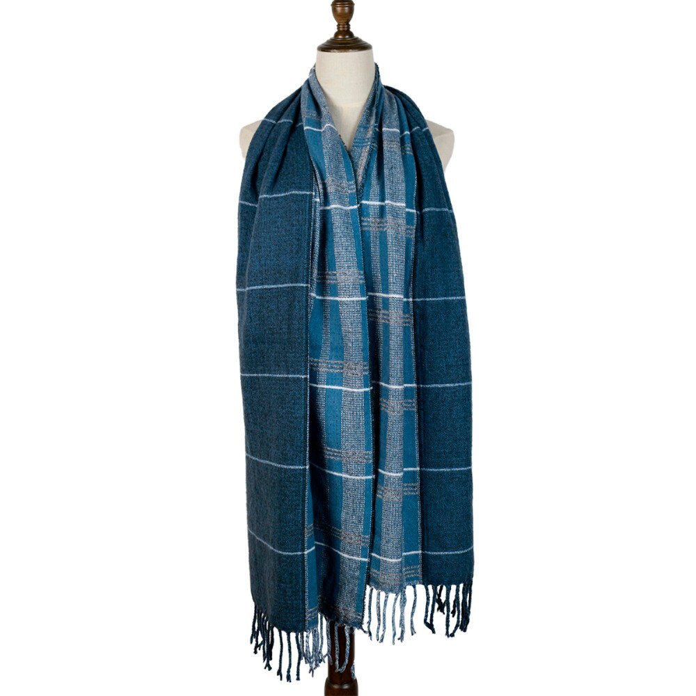 Skjerf herre jacquard ull kashmir herre skjerf europeisk vendbar dusk vevde sjal inverno rutete herre skjerf varm myk boutique