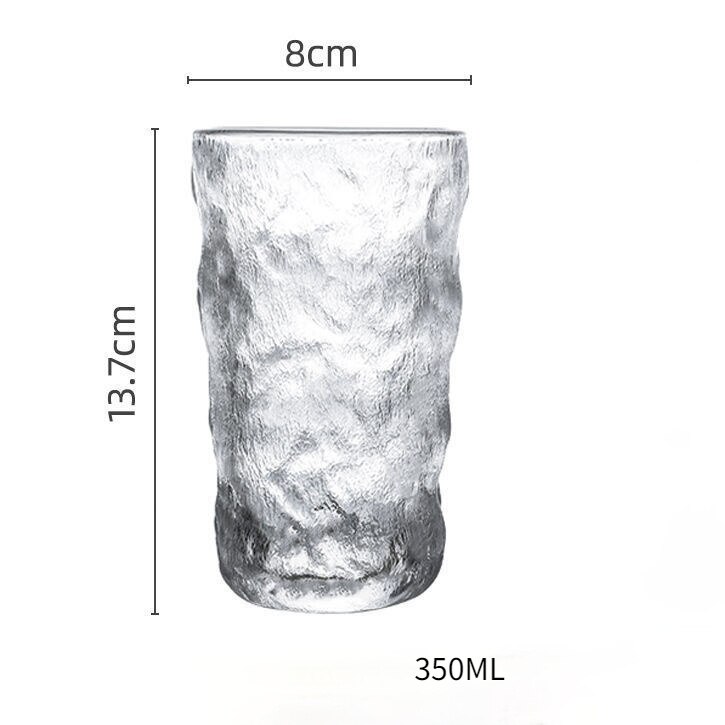 Glass cups glacier waterfall texture transparent simple red wine brandy vodka whisky tequila Drinks cocktail coffee cups: B1