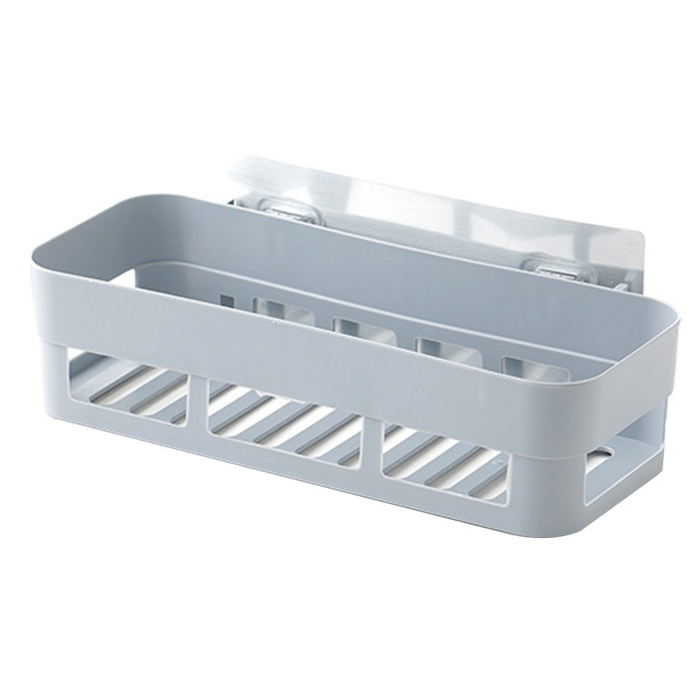 Self-Adhesive Bathroom Storage Shelf Punch-Free Kitchen Toilet Wall Hanging Storage Rack Household Kitchen Bathroom Organizer