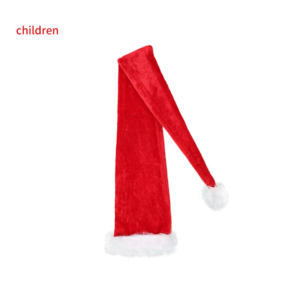 Lange Kerst Hoed Voor Pluche Santa Cap Jaar Christmas Party Decoratie Novelty Extra Lange Kerstmuts Volwassen Kinderen Kids: Children Hat