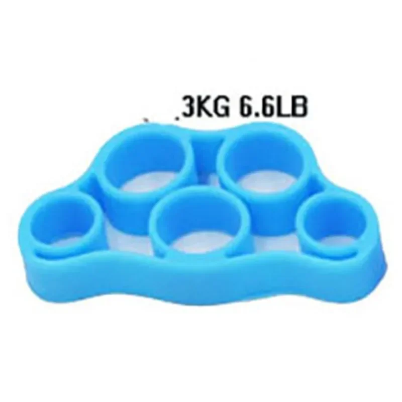 Finger Gripper Silicone Hand Gripper Resistance Band Hand Grip Wrist Stretcher Finger Expander Strength Trainer Exercise Fitness: SKY BLUE