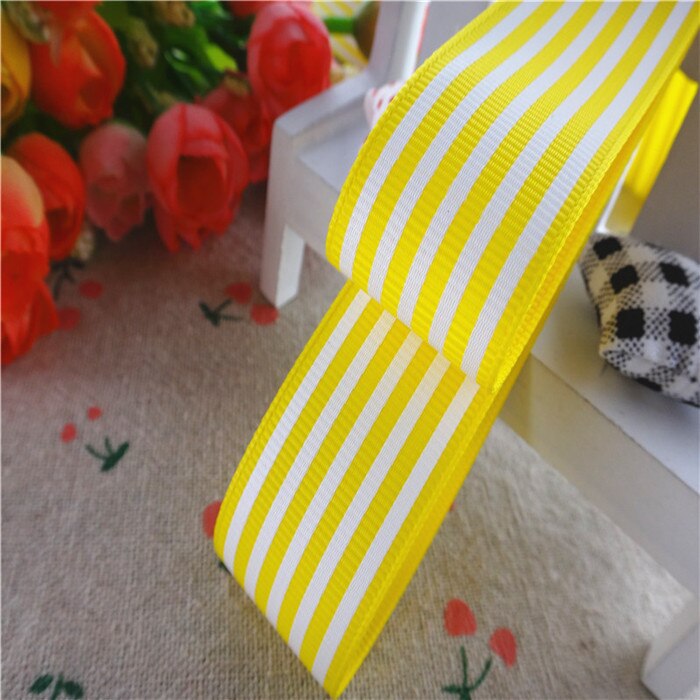 10 meter 1 '' 25mm stripetrykte grosgrain-bånd tegneseriebånd håndlagde hårsløyfer  ym16100785: 640