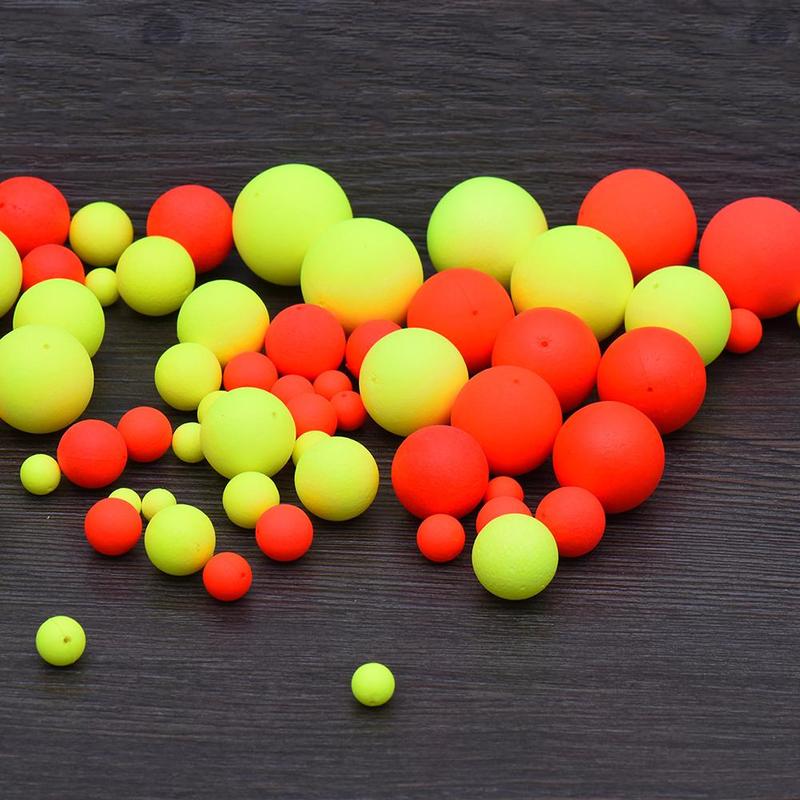 100 Pieces Of EPS Float Ball Foam Ball Eye-Catching Modified Fishing Ball Ball Gear Buoy Float Drift Fishing Float Beans Ba I2N4