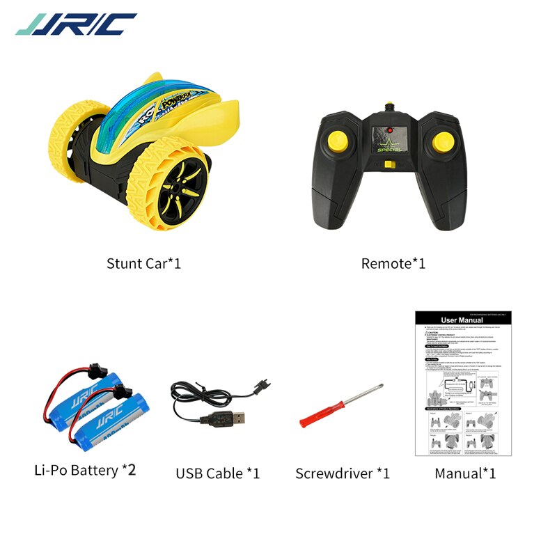 Hipac JJRC Q77 RC Auto Teufel Fisch Spinnen Kunststück Rolle Fernbedienung Autos 360 Grad Drehung Absturz Beständig RC Kunststück Auto: rc car gelb 2B