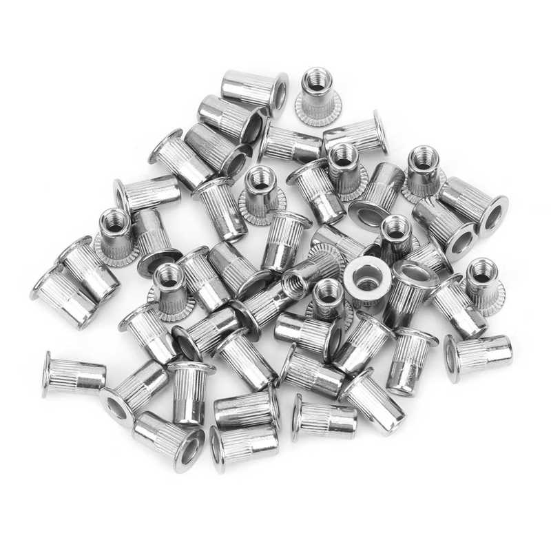 Rvs Insert Voor Hardware Reparatie Tools Fasteners Voor Houtbewerking Rvs Rivet Nut Ribbels M4 Fastener
