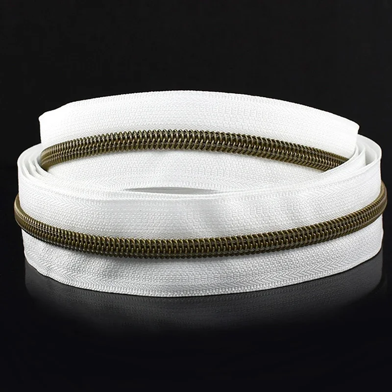 5 # Plastic Ritsen Voor Tas Tas Tas Nylon Rits Tape Bij De Meter Kleding Decor Zip Reparatie Kits Diy Naaien Kledingstukken Accessoires