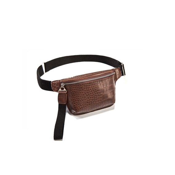 Taille Tasche für Frauen brust tasche pu Leder Fanny Pack Telefon Beutel Brust Packs Damen Breiten Gurt Gürtel Tasche Weibliche crossbody-tasche: Brown