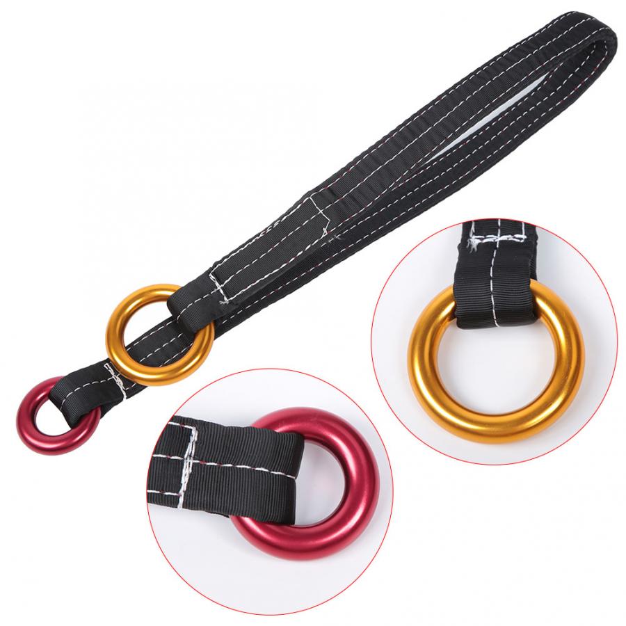 90cm/120cm Climbing Outdoor Safety Rope Cord Tree Rescue Rock Rappelling Wire Double Hanging Rings Climbing Rope