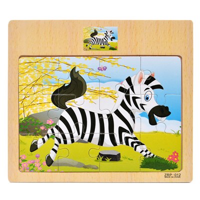 Bambino Giocattoli di Legno 3D Jigsaw Puzzle Di Cartone Animato Animale/Veicolo/Oceano/Dinosaur Puzzle Bus Puzzle Intelligenza Educativo Di Natale: 12