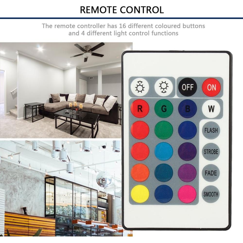 24Keys LED RGB Controller DC12V IR Remote Controller for SMD 3528 5050 RGB LED Strip Lights