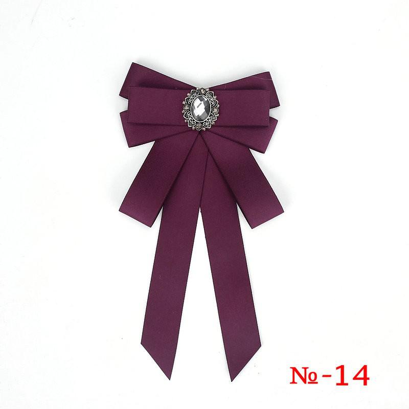Mode Vlinder Knoop Lint Diamant Bowtie College Dames Wit Rhinestone Shirts Strikje Cadeau Voor Vrouwen Accessoires: 14