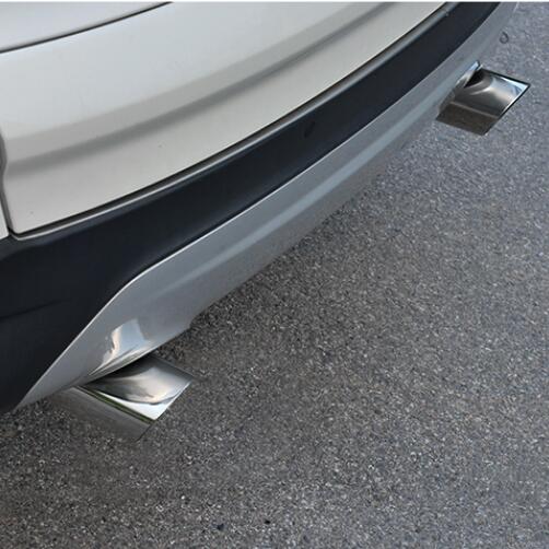 Tubo de Escape de acero inoxidable para Ford, silenciador trasero de , 2 unids/set/juego, funda cver para Ford Escape Kuga , estilo de coche