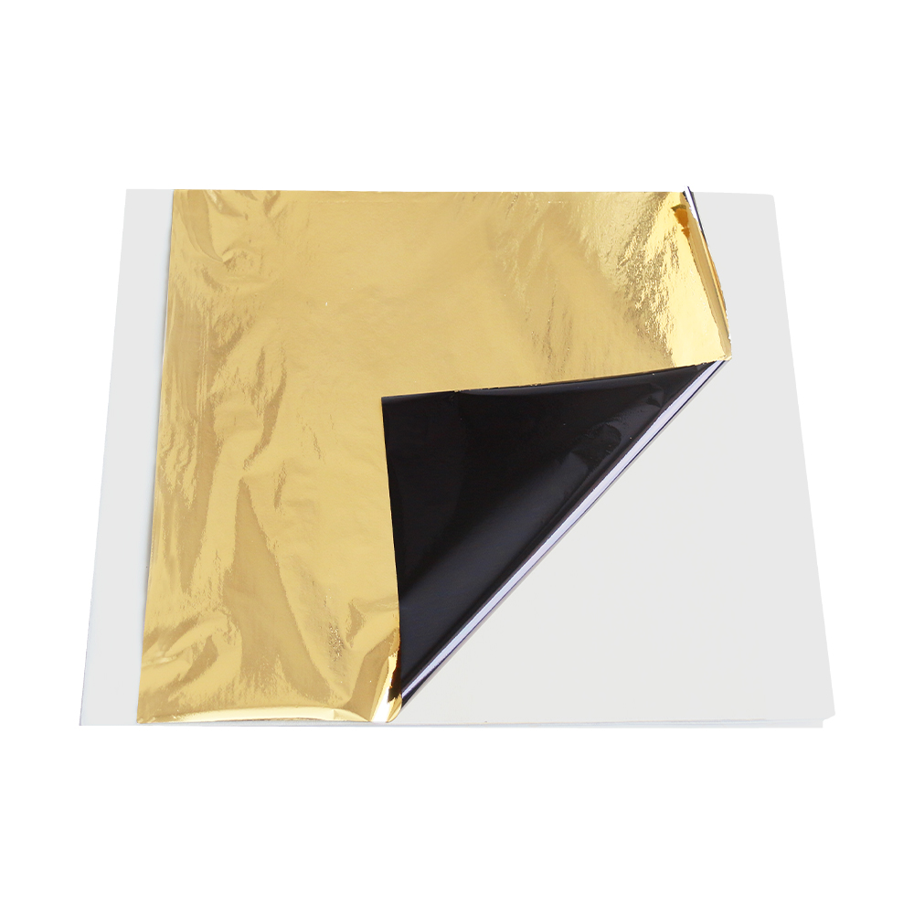 100 Uds. Hojas de hojas doradas de colores, manualidades de Arte de papel con purpurina plateada para paredes de muebles dorados, decoración Vintage de uñas, pintura DIY