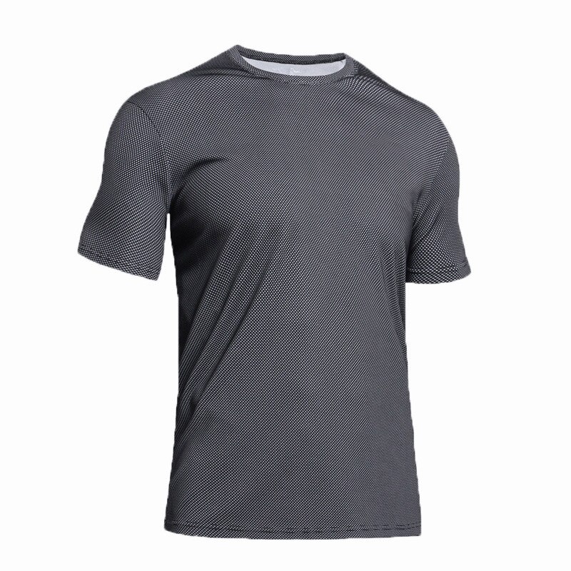 Camisetas deportivas de malla delgada transpirables de secado rápido para hombre para verano al aire libre DOG88: Gris oscuro / M