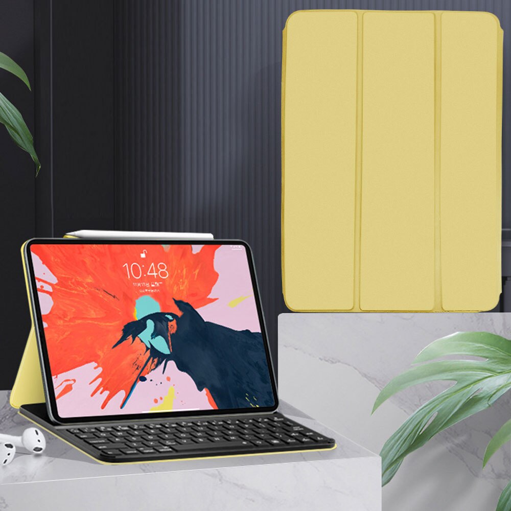 Magic Case with Keyboard For iPad Pro 11 For iPad Pro 11 inch Bluetooth Wireless Keyboard Magnetic iPad 12.9 Cover: Yellow With Keyboard / 2020 Pro 12.9