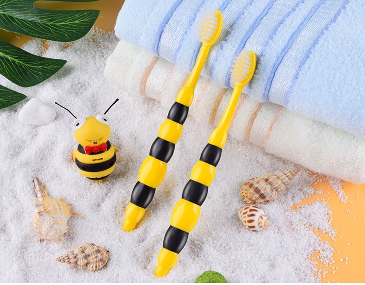 Animal mignon doux soies brosse à dents pour enfants tigre abeille renard vache dessin animé brosse à dents filles garçons enfants soins brosse à dents