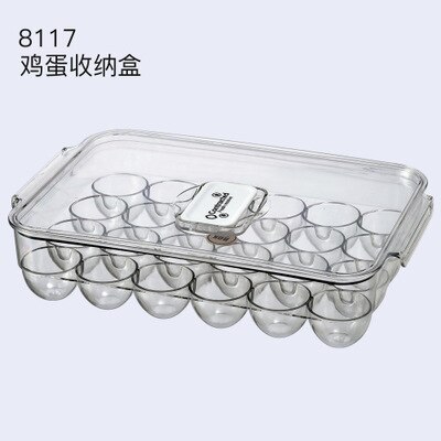 Caja de almacenaje para nevera de mascota con Válvula de ventilación, caja para huevos, caja para almacenamiento de vegetales y fruta, caja de almacenamiento de contenedores de alimentos: 8117 egg box